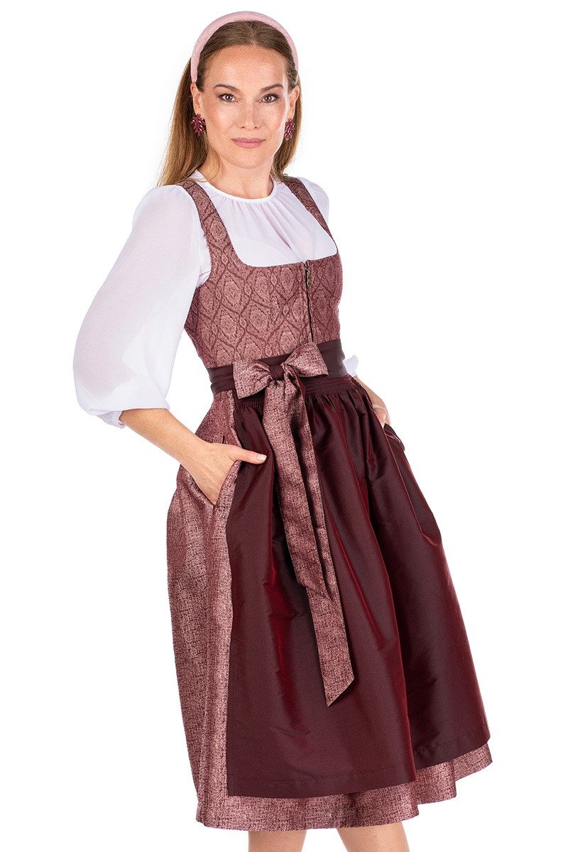 Dirndl Midi Dirndl 2tlg. - BIEBELRIED - bordeaux