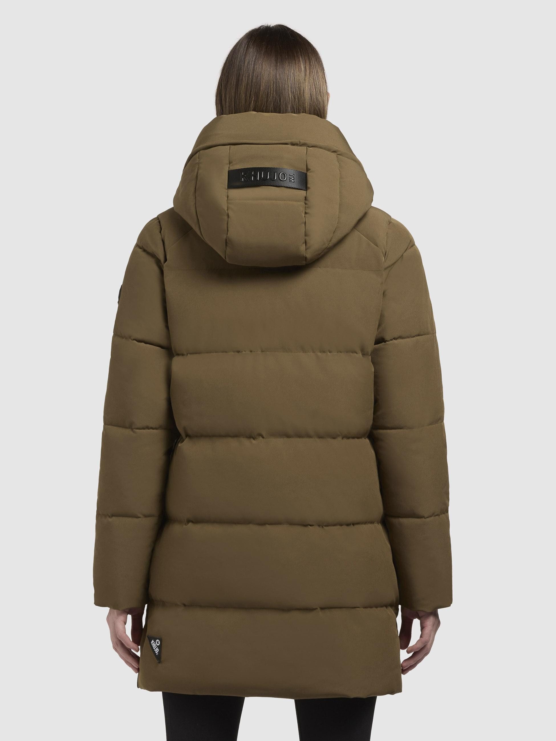 khujo Kurzmantel Lola-YM warme Winterjacke mit großzügiger Kapuze