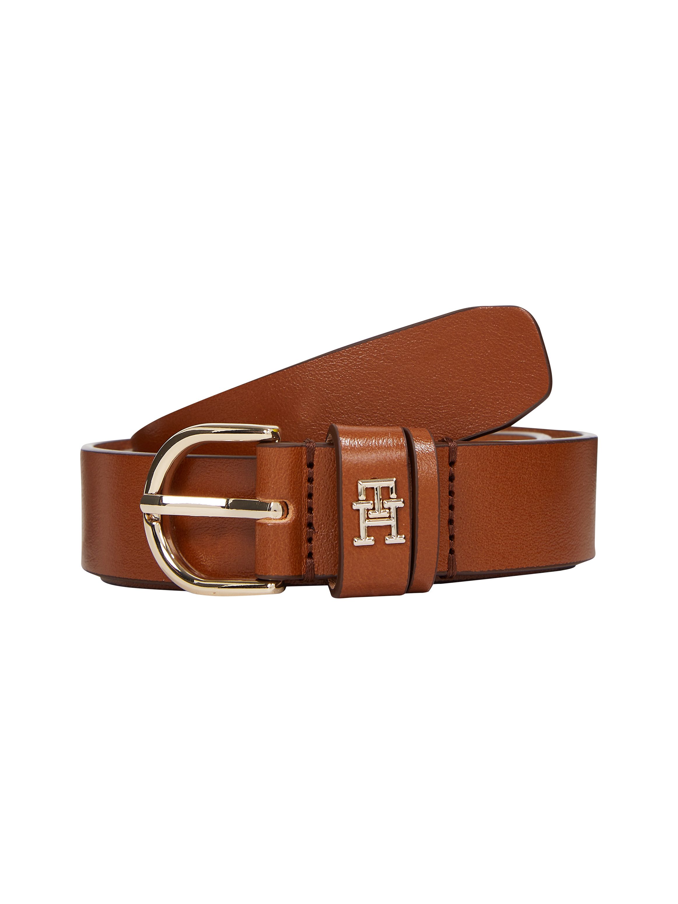 Tommy Hilfiger Ledergürtel ESSENTIAL EFFORTLESS 2.5 cm breit GOLD Logoemble günstig online kaufen