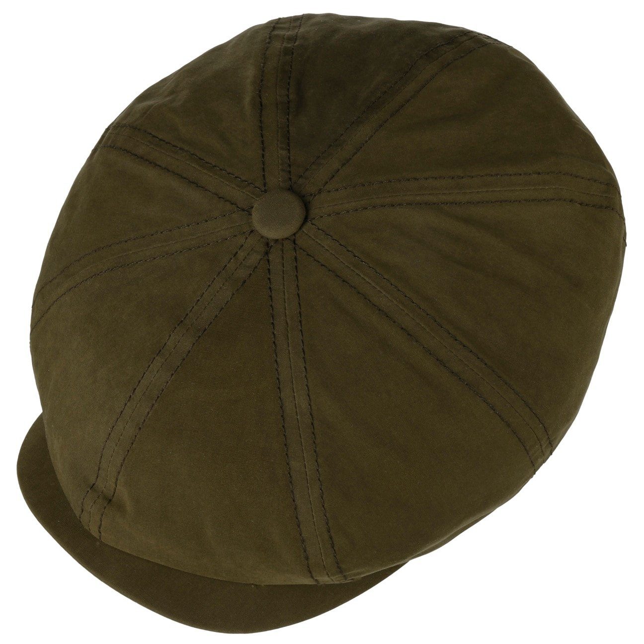 Stetson Flat Cap (1-St) Schirmmütze oliv Schirm mit