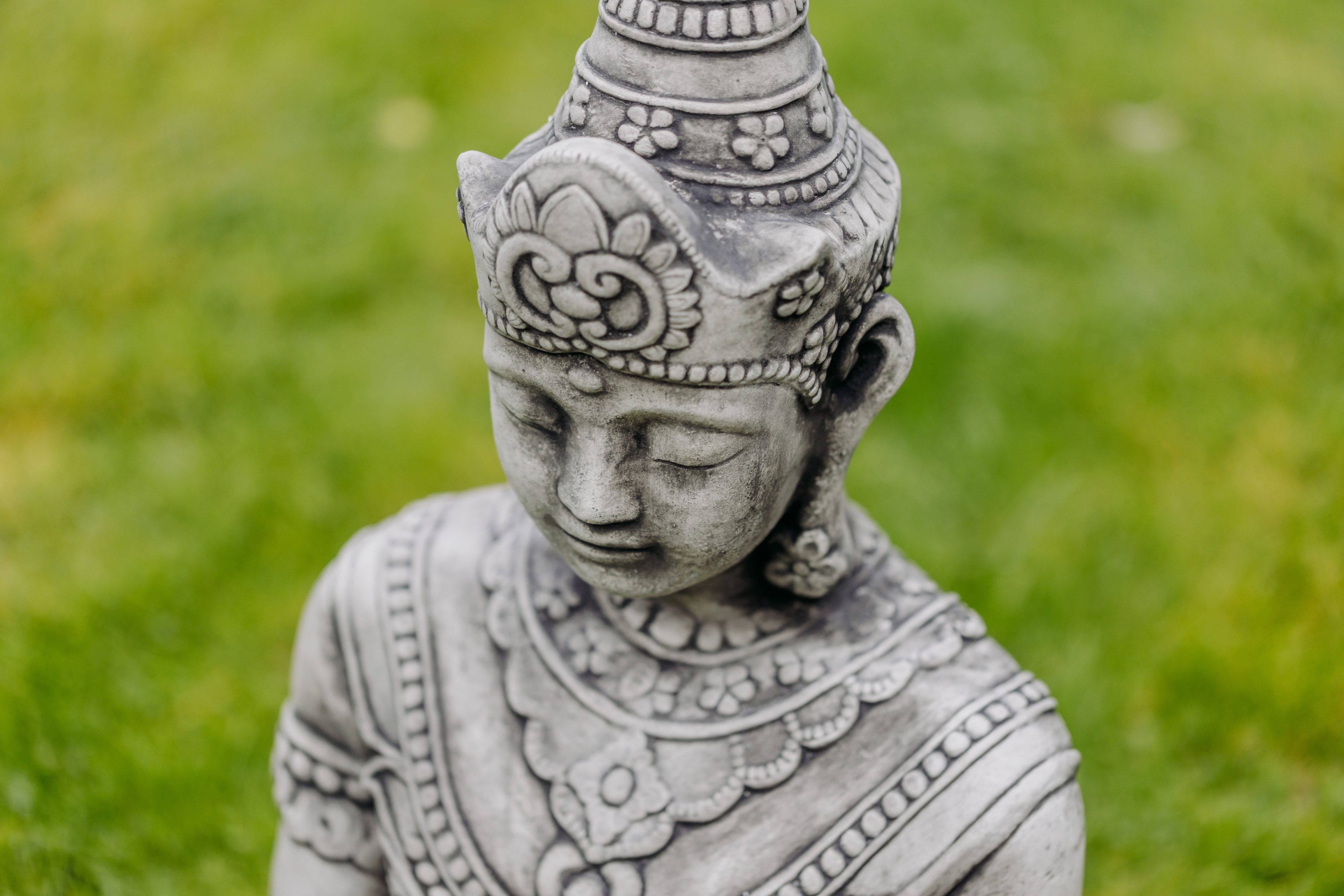 gartendekoparadies.de Gartenfigur Thailändische Buddha Statue, H. 80 cm, 75 kg, Frostsicher