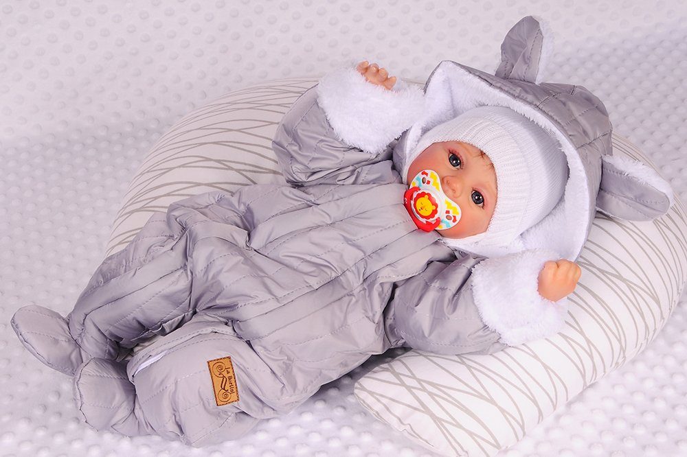 La Bortini Schneeoverall Baby Overall Wagenanzug Schneeanzug mit Kapuze 50 56 62 68 74 80 86