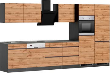 Kochstation Küche KS-Riesa, Stellbreite 360 cm, wahlweise mit Induktionskochfeld