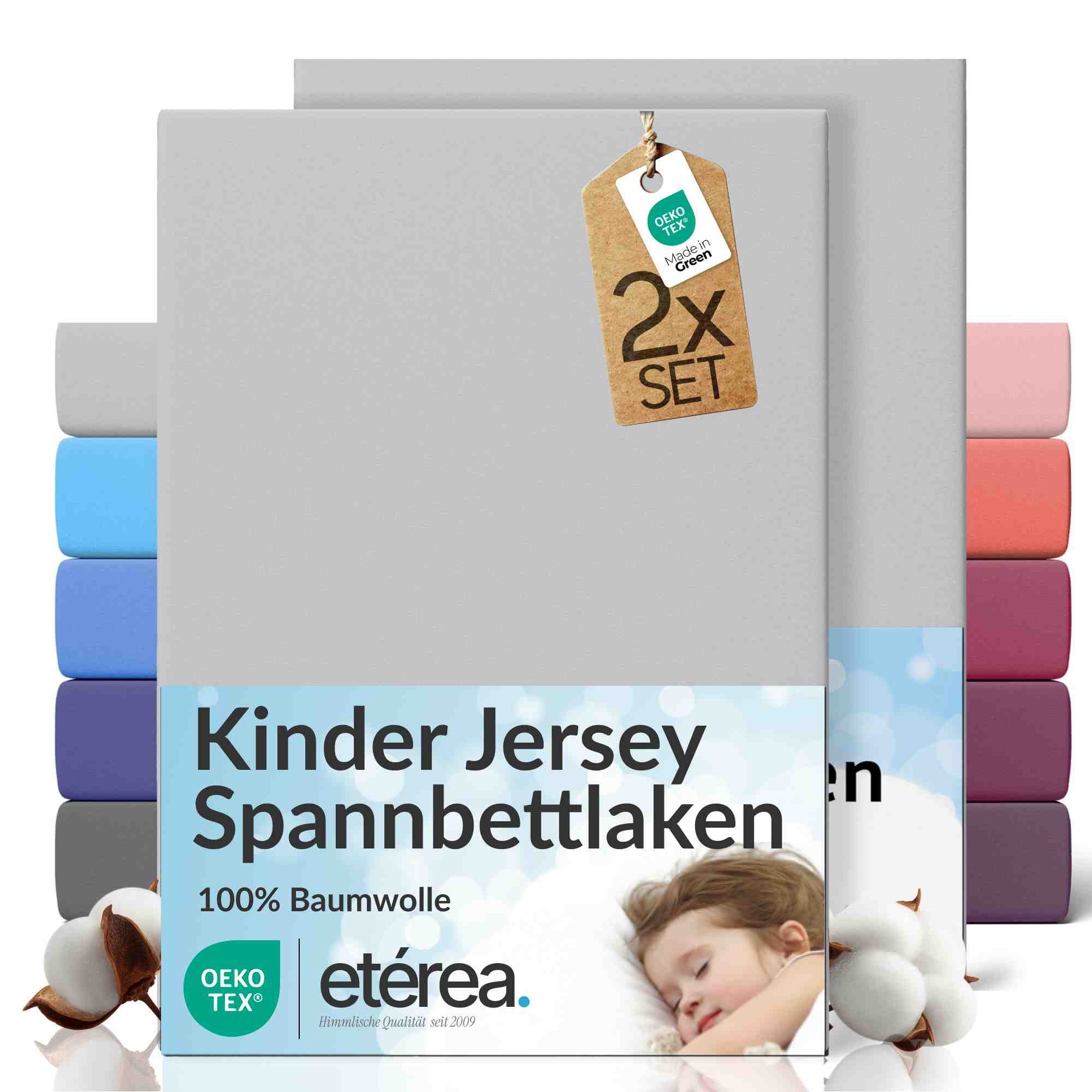 etérea Himmlische Qualität Spannbettlaken etérea Comfort Jersey 2er Set Spannbettlaken, Jersey, Gummizug: rundum, (2 Stück)