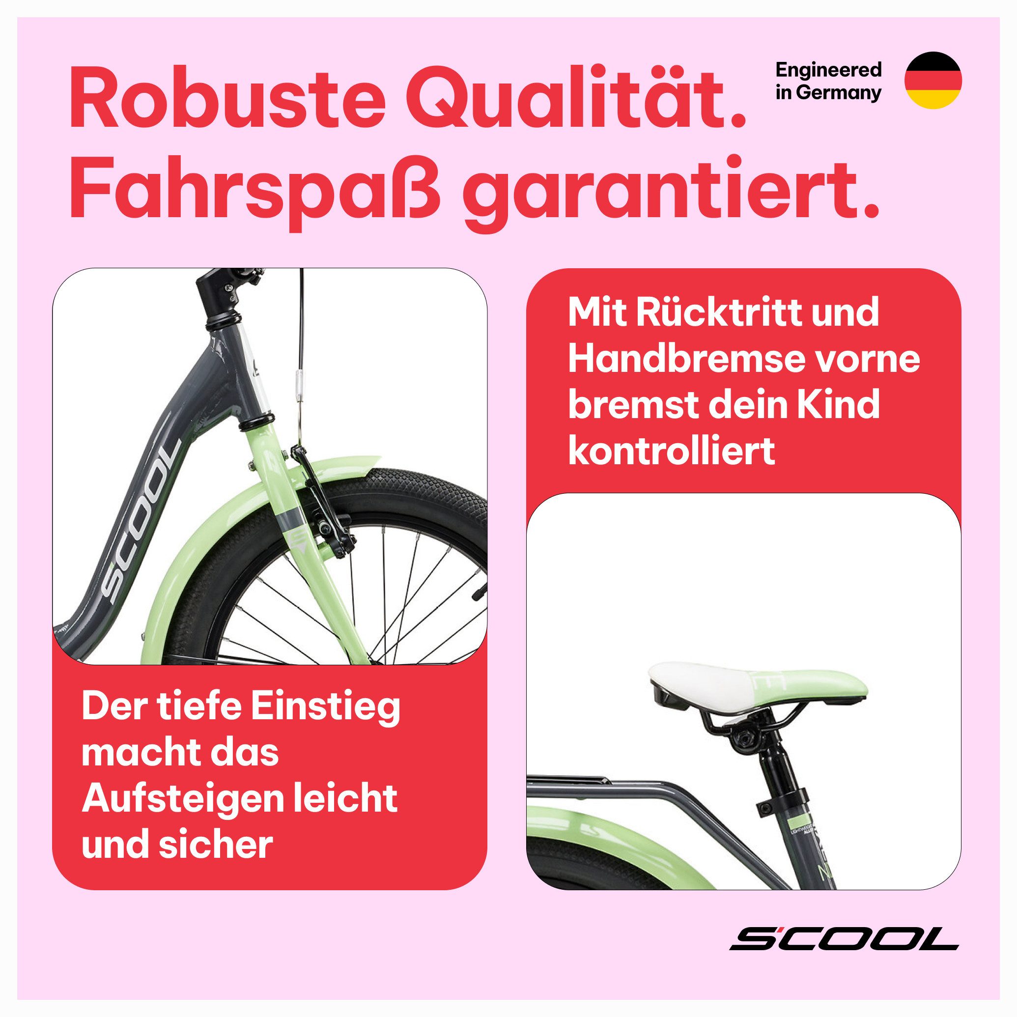 S’COOL Kinderfahrrad niXe 1-Gang, 12 / 16 / 18 Zoll
