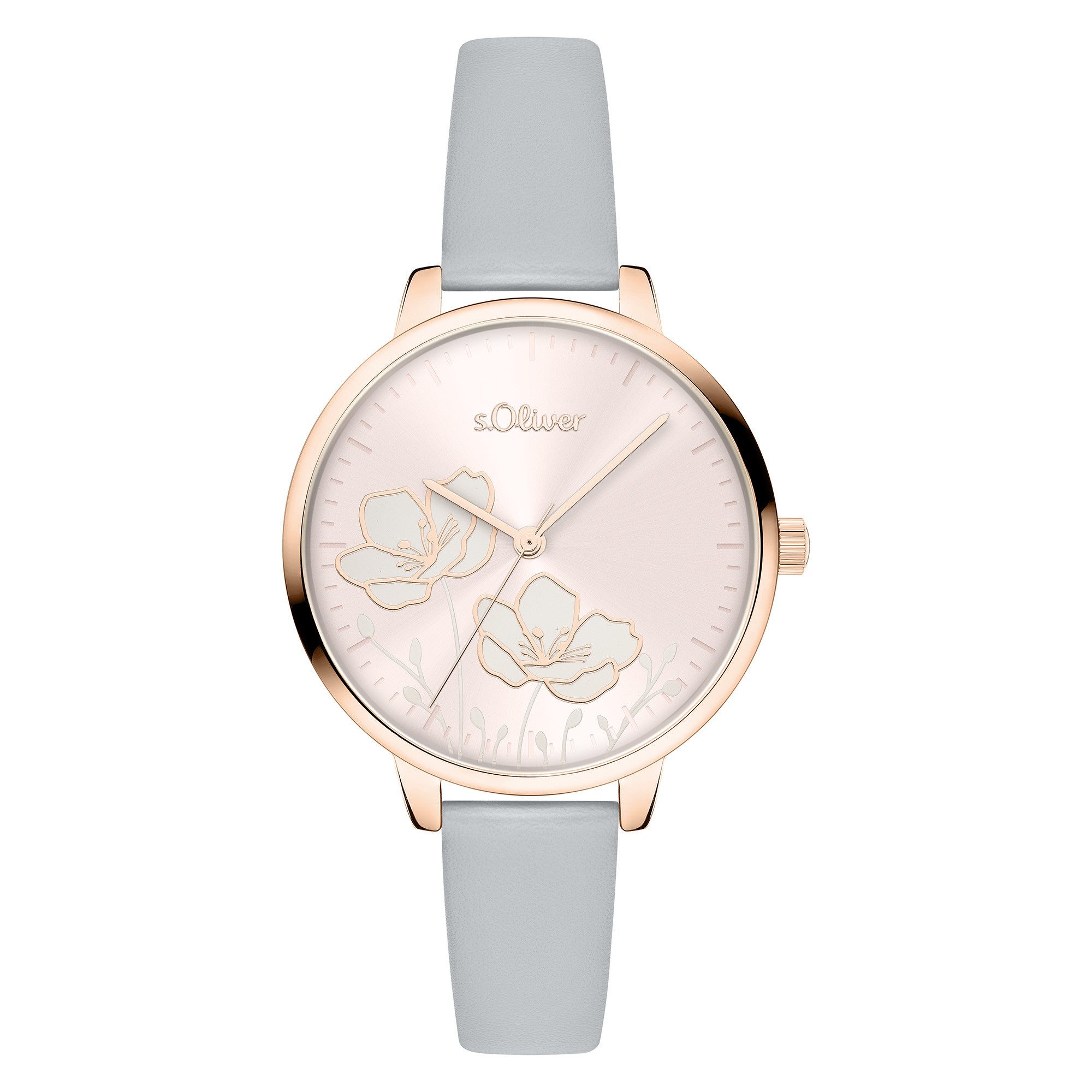 s.Oliver Quarzuhr Kunstleder