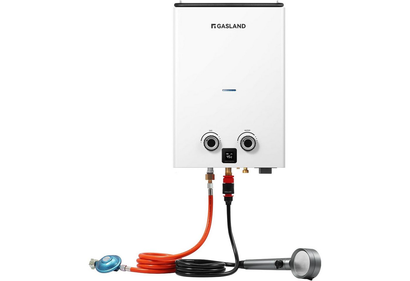 GASLAND Durchlauferhitzer Go Shower Series Durchlauferhitzer G10, Ultraflacher 10L Gas-Warmwasserbereiter für Camping & Outdoor, 50mbar