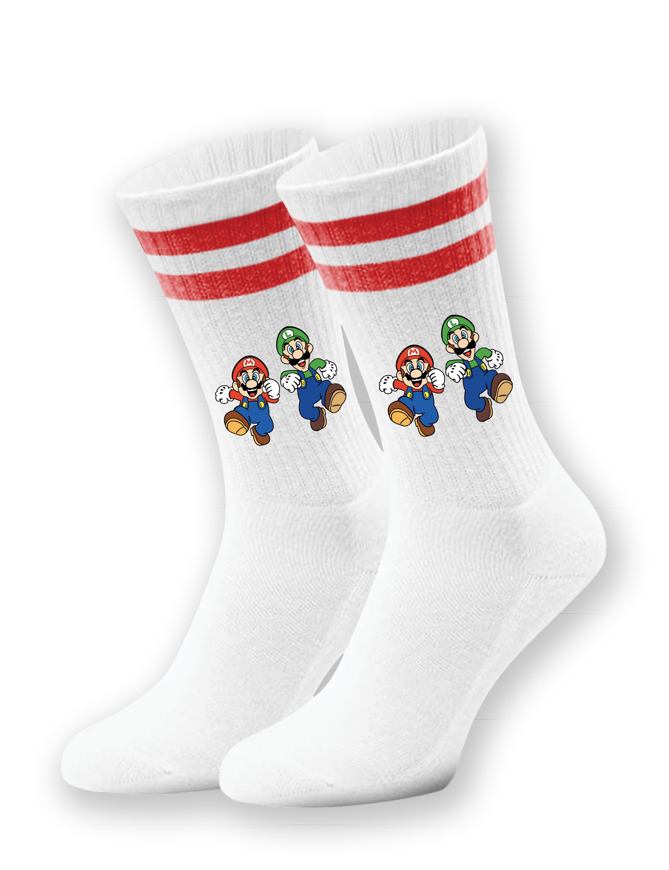 Youth Designz Tennissocken Mario Luigi Unisex Socken Geschenk für Herren Damen mit verstärkter Verse und Zehenbereich