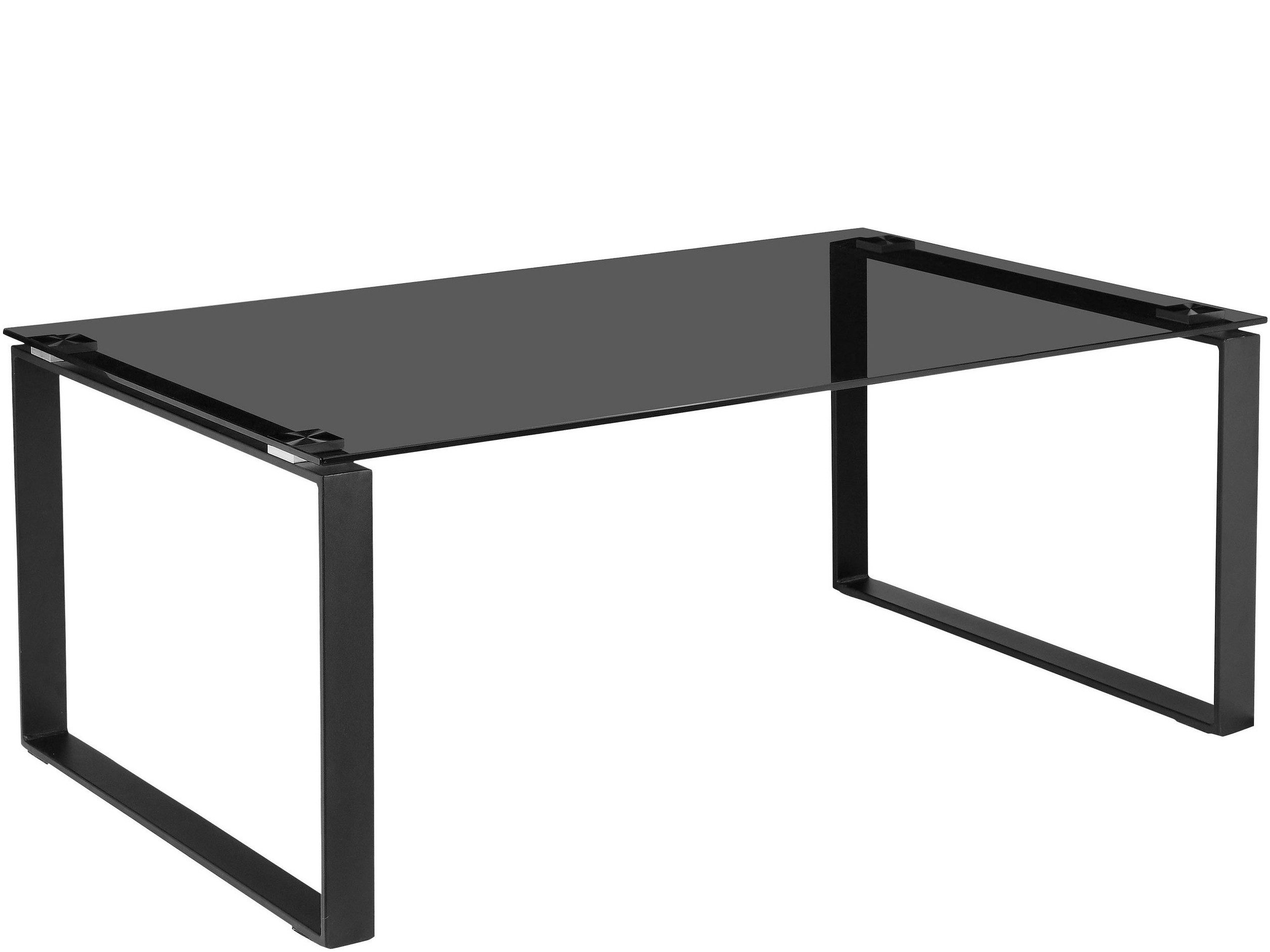 freiraum Couchtisch Oslo, in Schwarz, Glas/Metall - 110x45x70cm (BxHxT)