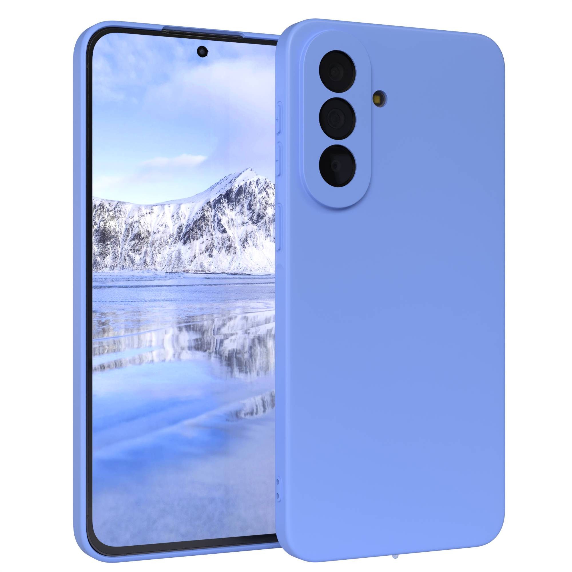 EAZY CASE Handyhülle TPU Hülle für Samsung Galaxy A57 6,7 Zoll, Silikon Schutzhülle mit Kameraschutz kratzfest Back Cover Ultramarin