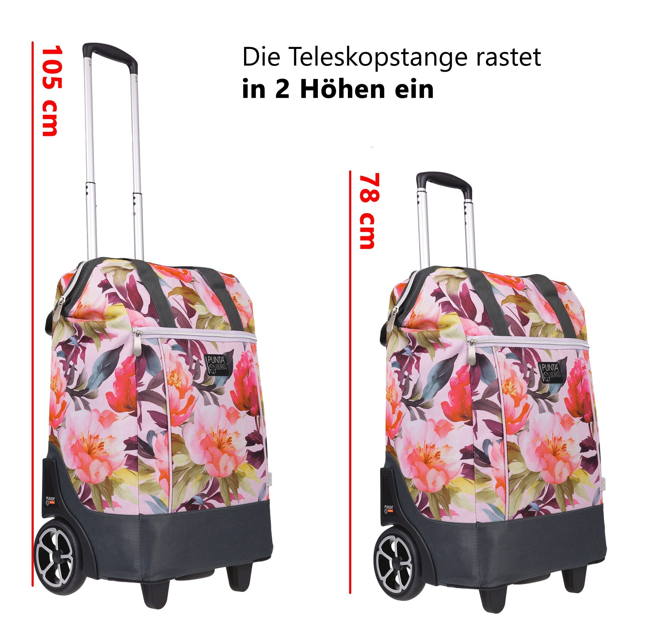 PUNTA Einkaufstrolley Big Wheel große Räder 40 Liter Einkaufsroller, Trolley Shopper Einkaufskorb Einkaufstrolly 10303 + Thermo Tasche – Bild 4 von 5