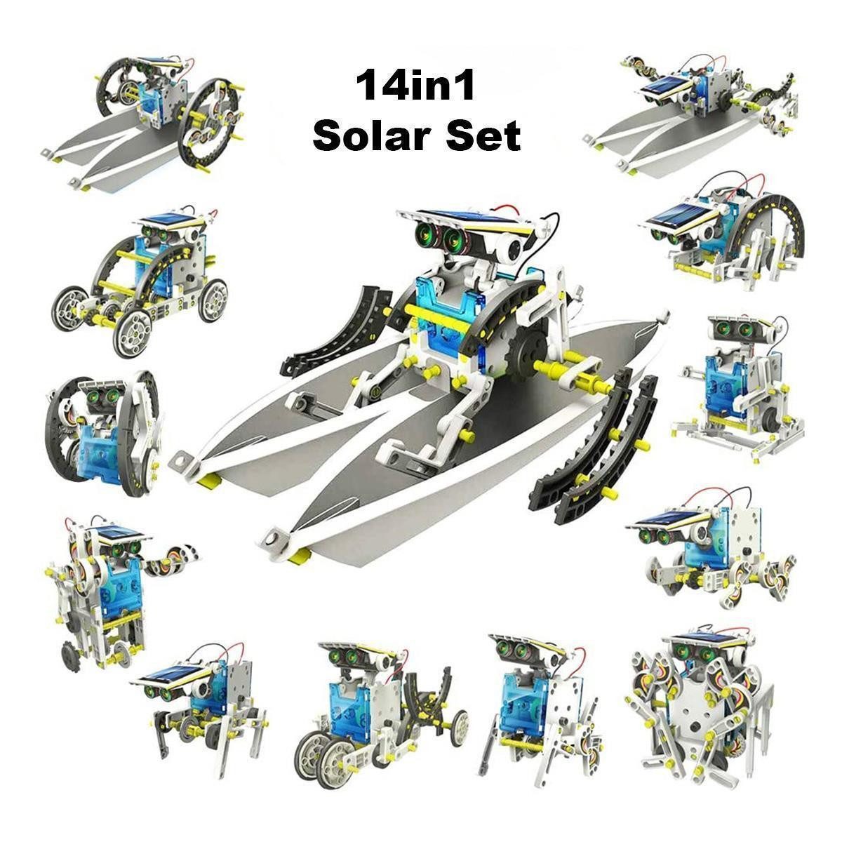 efaso Lernspielzeug Solar Roboter Set 14 in 1- Solar Lernspielzeug günstig online kaufen