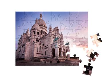 puzzleYOU Puzzle Basilika Sacre Coeur, Paris vor dem Sonnenaufgang, 48 Puzzleteile, puzzleYOU-Kollektionen Frankreich