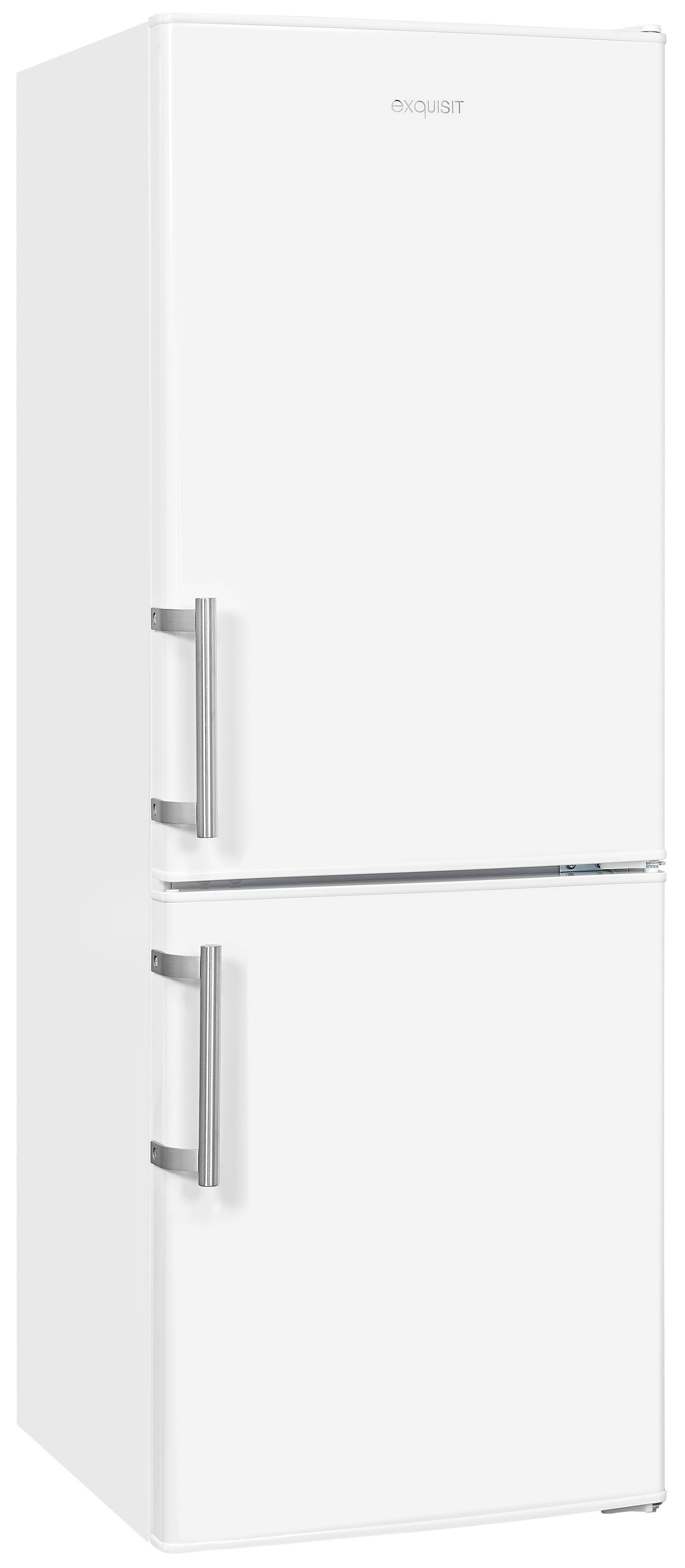 exquisit Kühl-/Gefrierkombination KGC233-60-HE-040D, 142,2 cm hoch, 50 cm breit, Energieeffizienzklasse D, 173 Liter Nutzinhalt, 4 Sterne Gefrieren