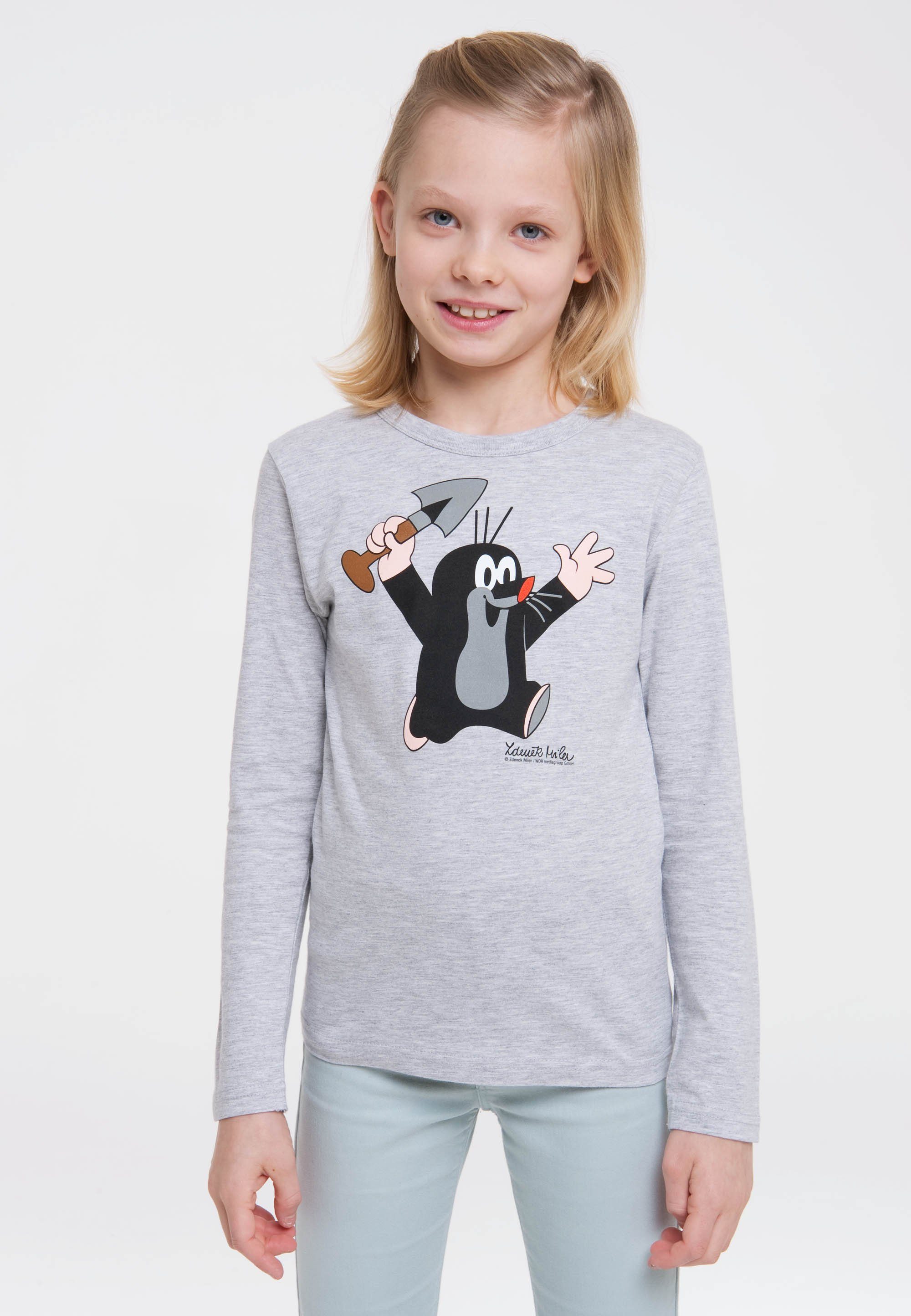 LOGOSHIRT Langarmshirt Der kleine Maulwurf - Juhu mit Der kleine Maulwurf-Aufdruck – Bild 2 von 5