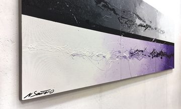 WandbilderXXL XXL-Wandbild Night Color Splash 210 x 70 cm, Abstraktes Gemälde, handgemaltes Unikat