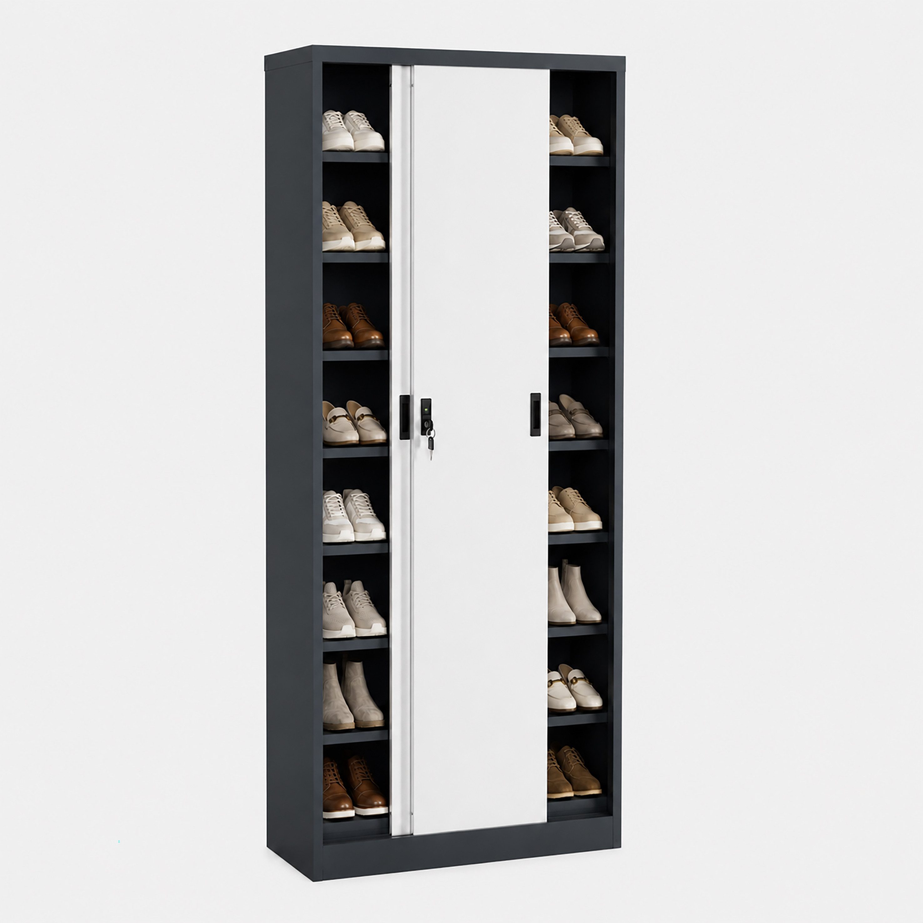 VCM Schuhschrank Schuhkommode Malivo H. 180 x B. 80 x T. 40 cm