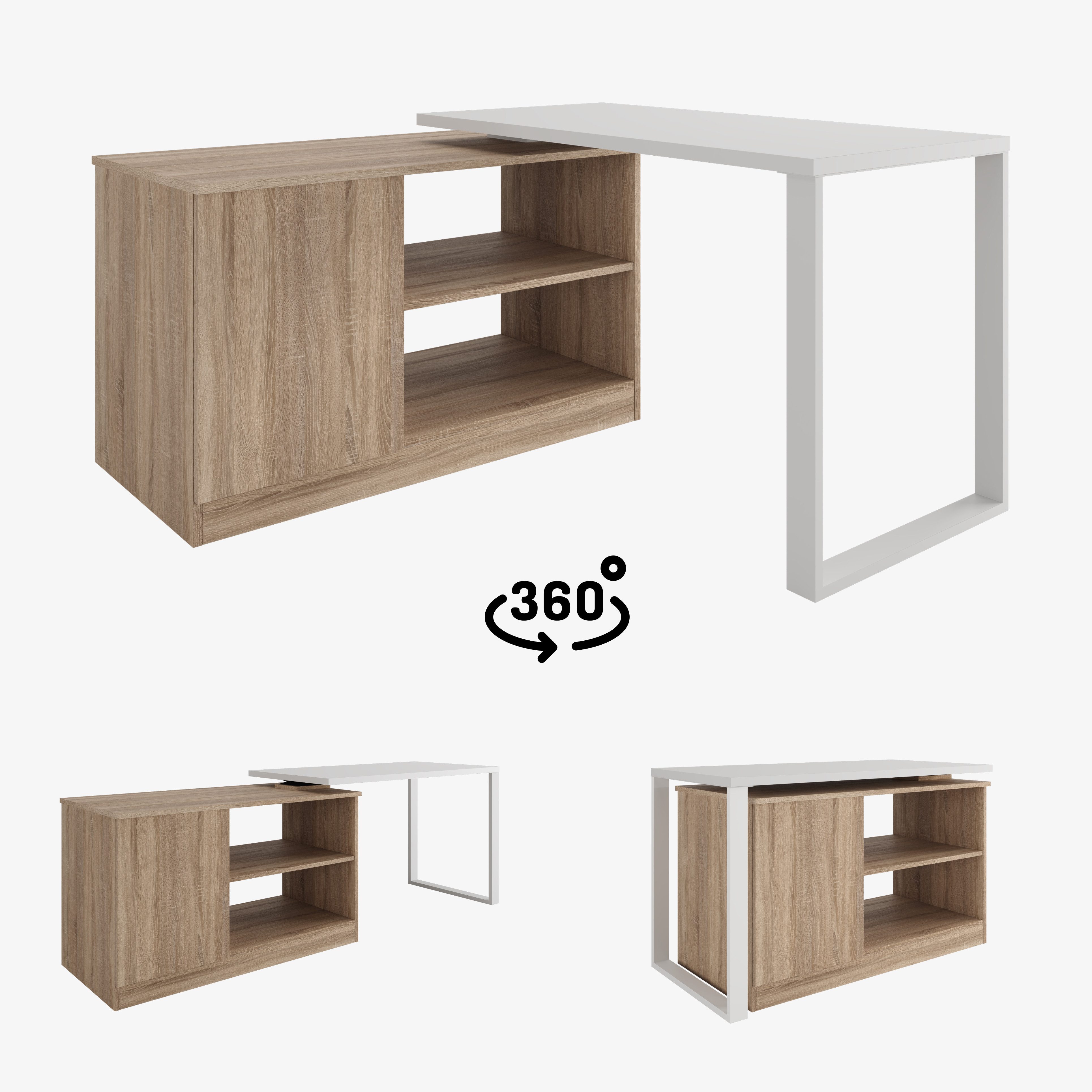 Platan Room Schreibtisch Drehbarer Eckschreibtisch Rio günstig online kaufen