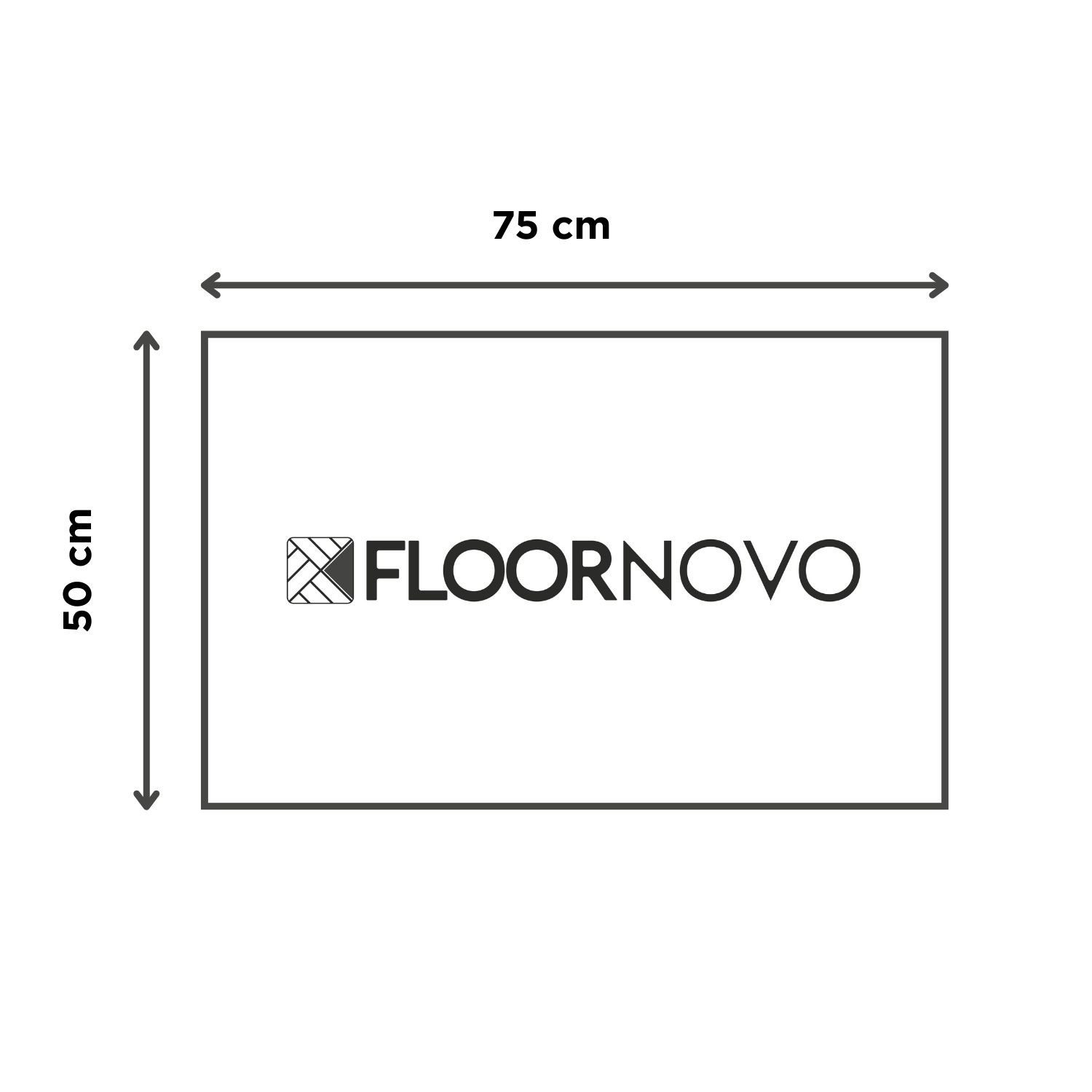 Floornovo Fußmatte Schmutzfangmatte, Dschungelfleck, 75 x 50 cm, rechteckig, rutschfest