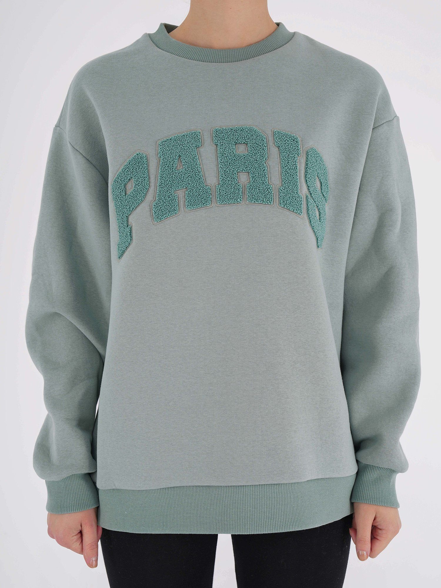 Freshlions Paris Oversize mint Sweater Freshlions Embroidery Sweater