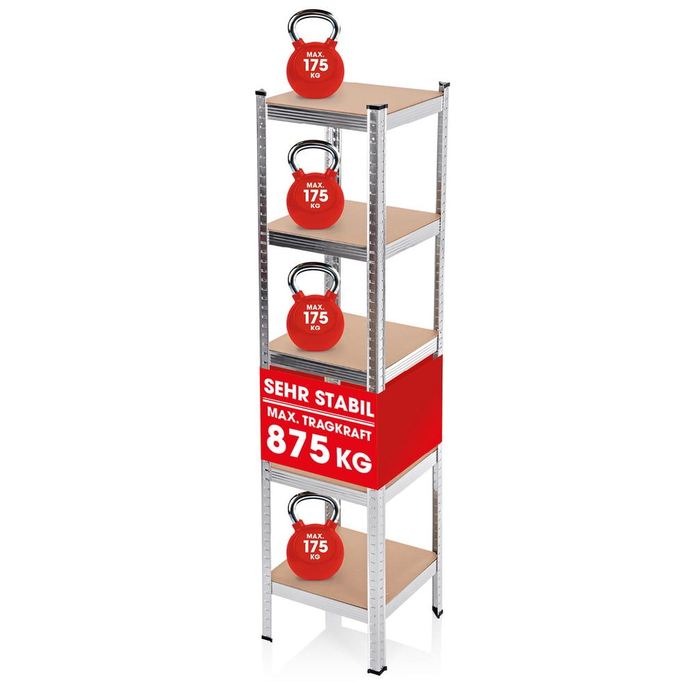 EASYmaxx Schwerlastregal 180x40x40 cm, 875 kg günstig online kaufen
