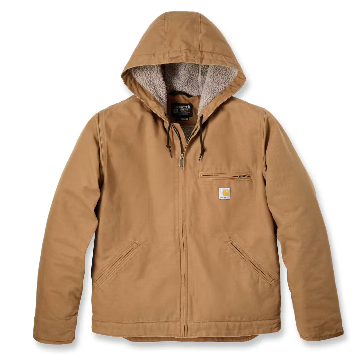 Carhartt Arbeitsjacke 104392 Duck mit Kapuze und Sherpa-Futter