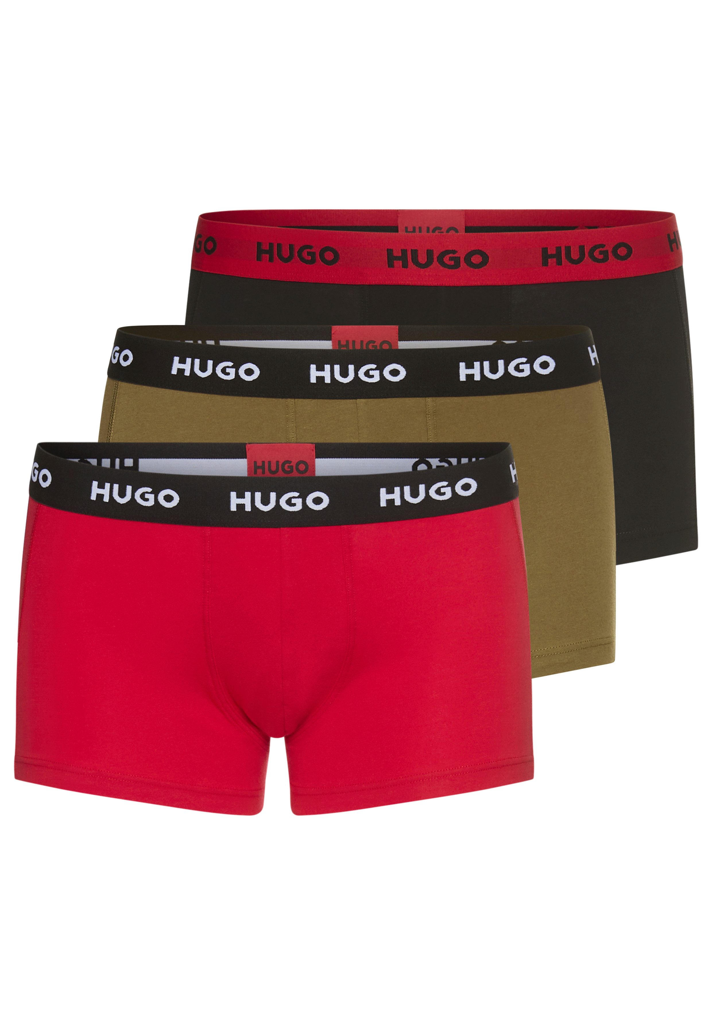 HUGO Trunk TRUNK TRIPLET PACK (Packung, 3-St) mit Logoschriftzug auf dem Bund