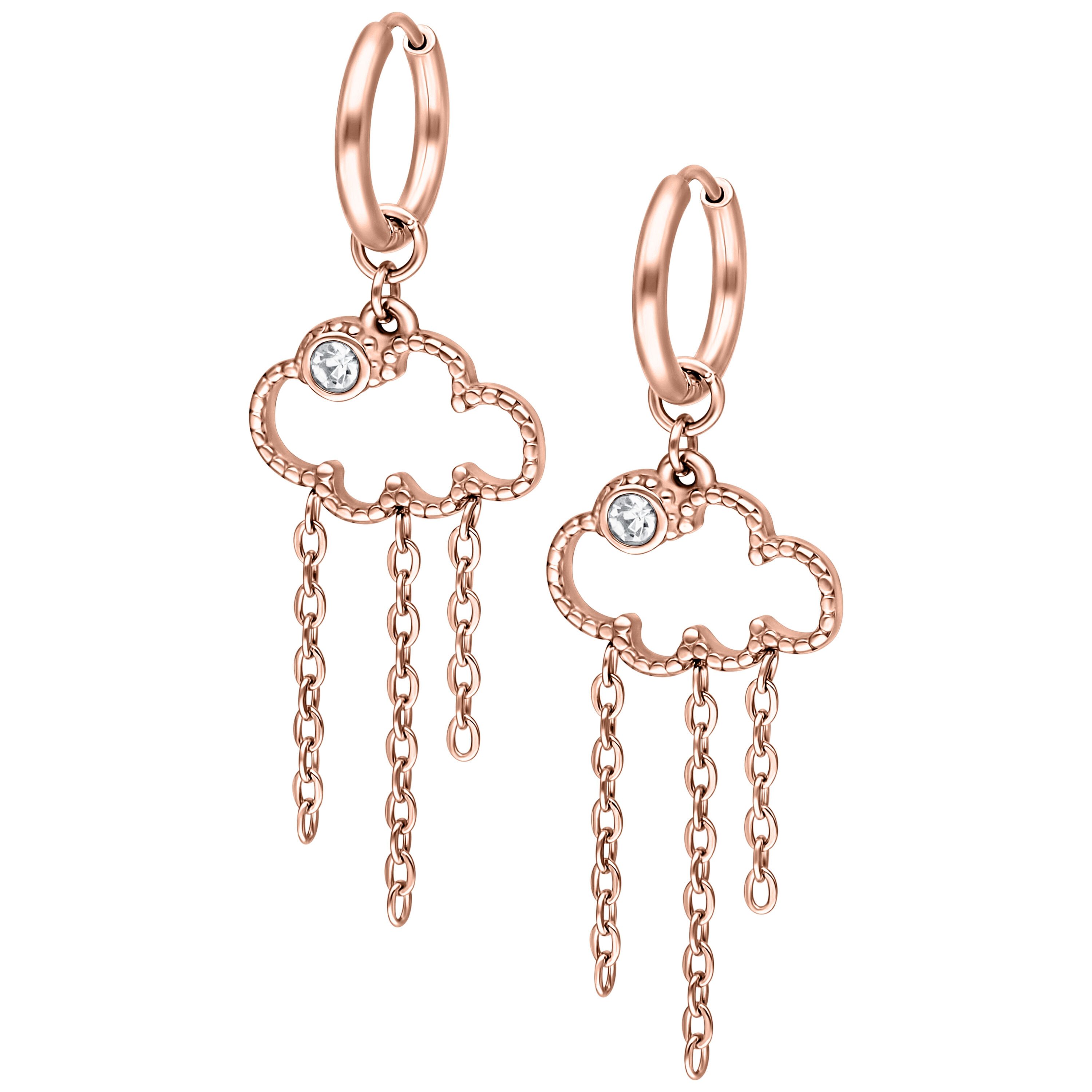 Paar Ohrhänger Little Cloud 9 Hoops - Roségold