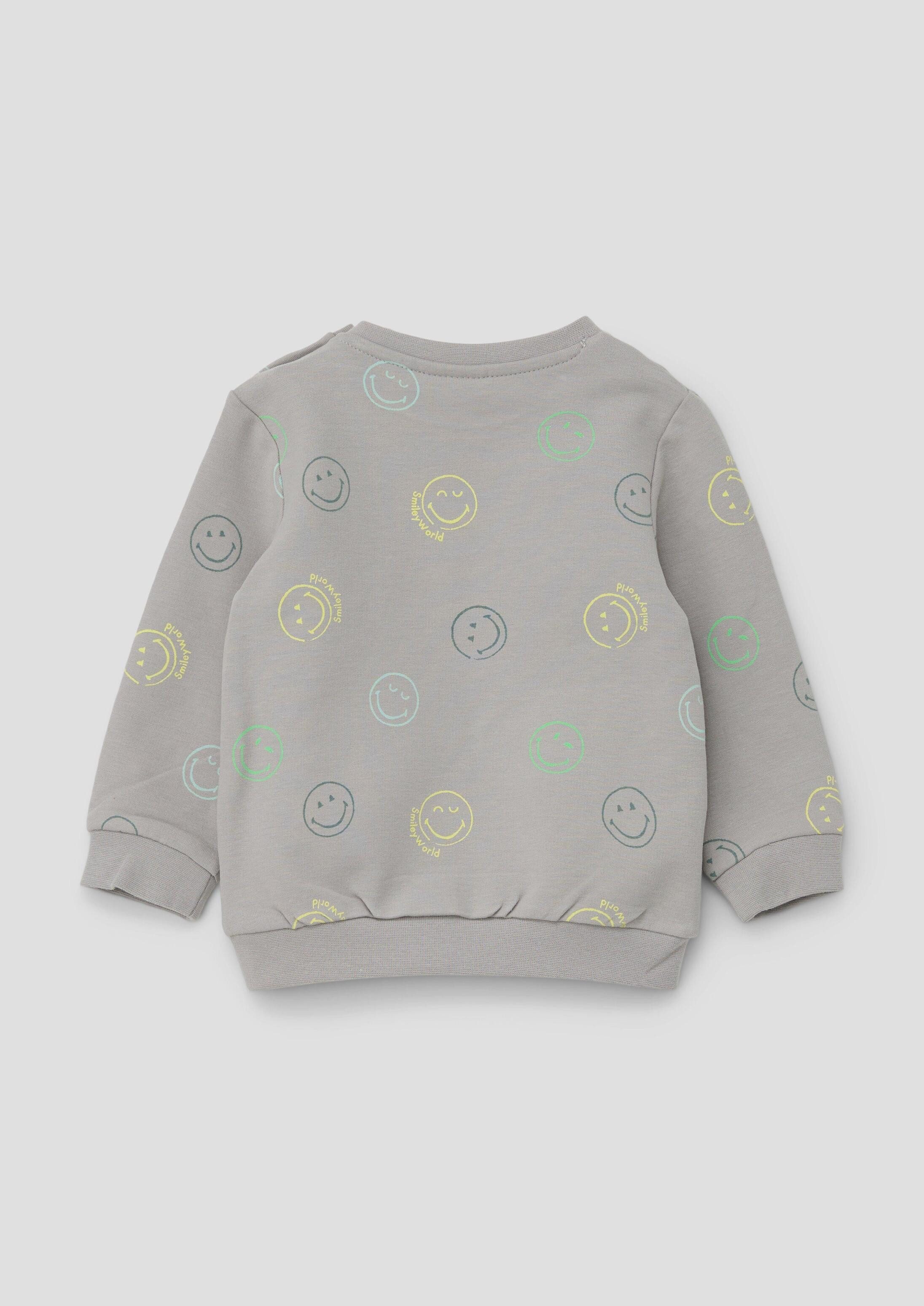 s.Oliver Sweatshirt Sweatshirt Sweatshirt mit All-over-Smiley®-Print