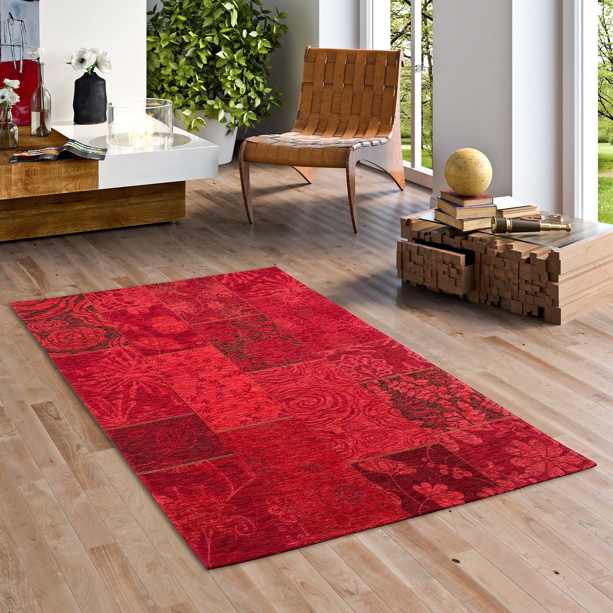 Pergamon Designteppich Luxus Vintage Designerteppich Patchwork, günstig online kaufen