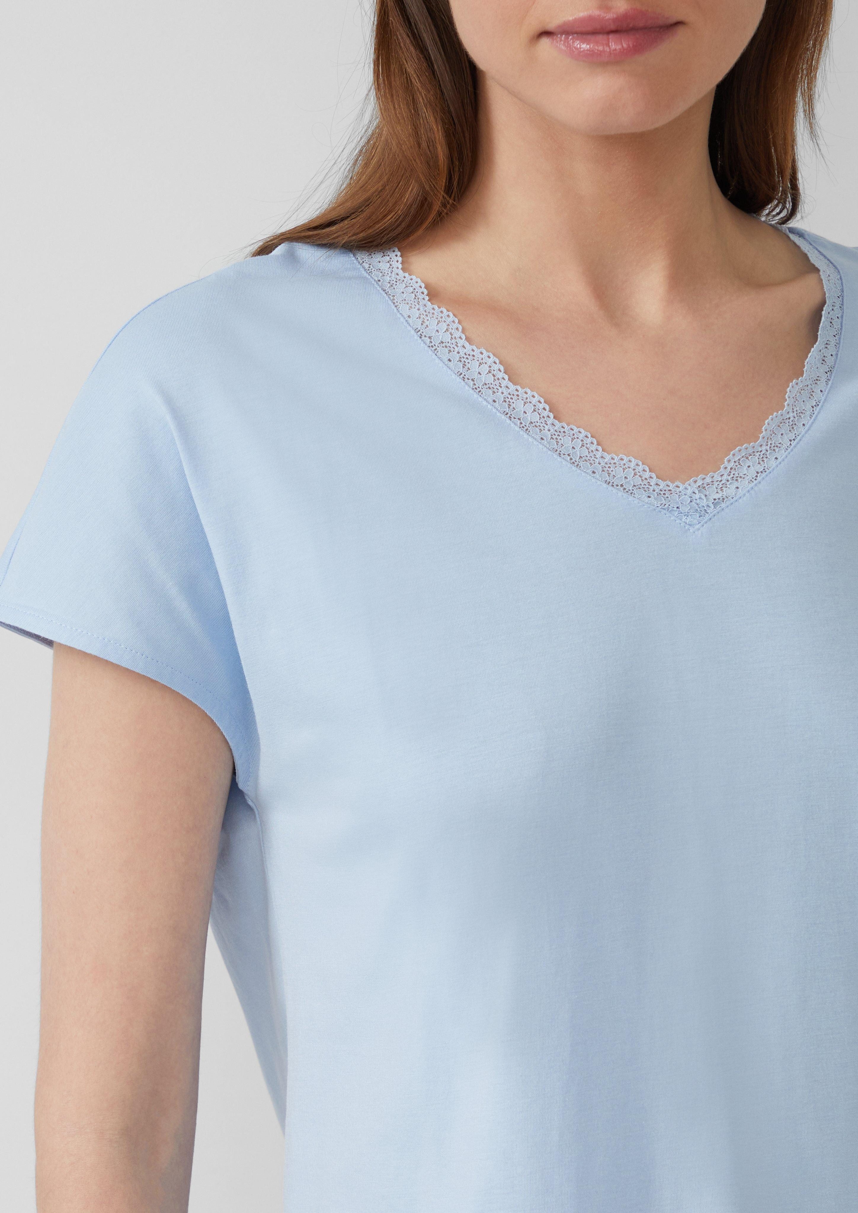 s.Oliver Shirttop T-Shirt mit Spitze aus günstig online kaufen