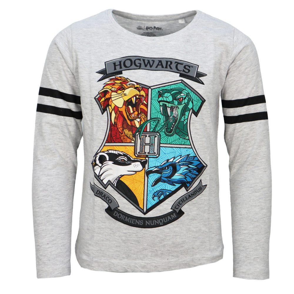 Harry Potter Langarmshirt Harry Potter Hogwarts Gryffindor Jungen langarm T-Shirt Gr. 134 bis 164