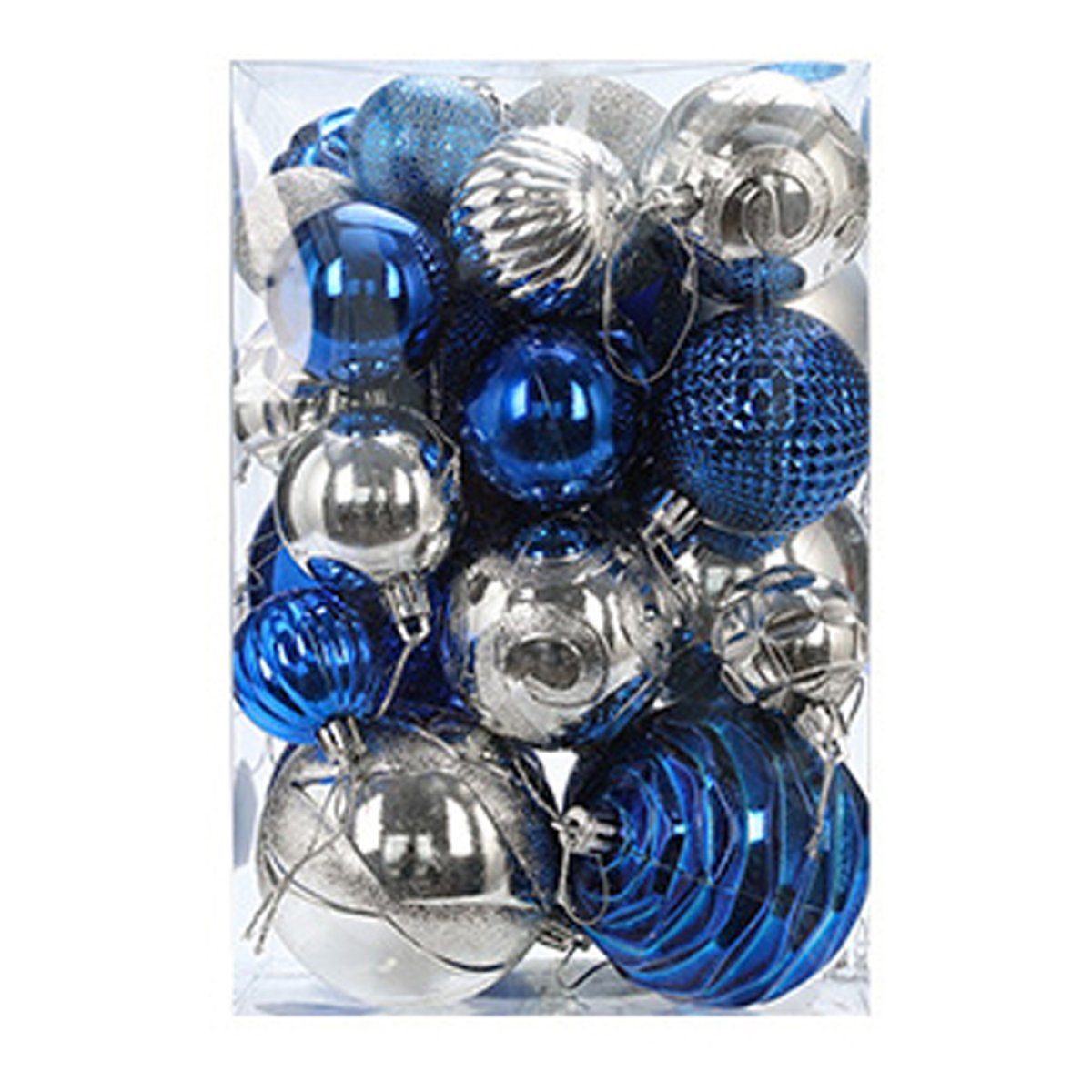 Weihnachtskugel-Ornamente,Weihnachtsschmuck,Dekorationen Zeaicos Blau(Stil2) Christbaumschmuck