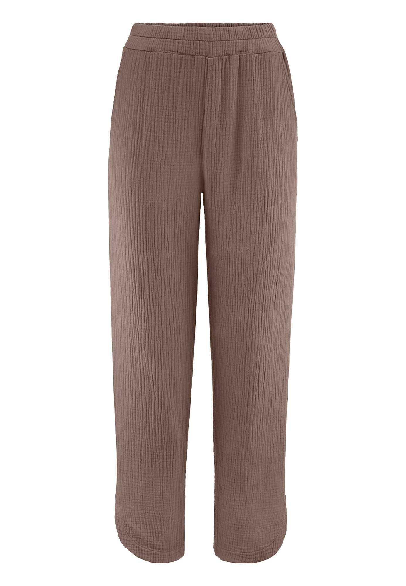 Hessnatur Schlafhose Musselin Regular aus reiner Bio-Baumwolle (1-tlg)