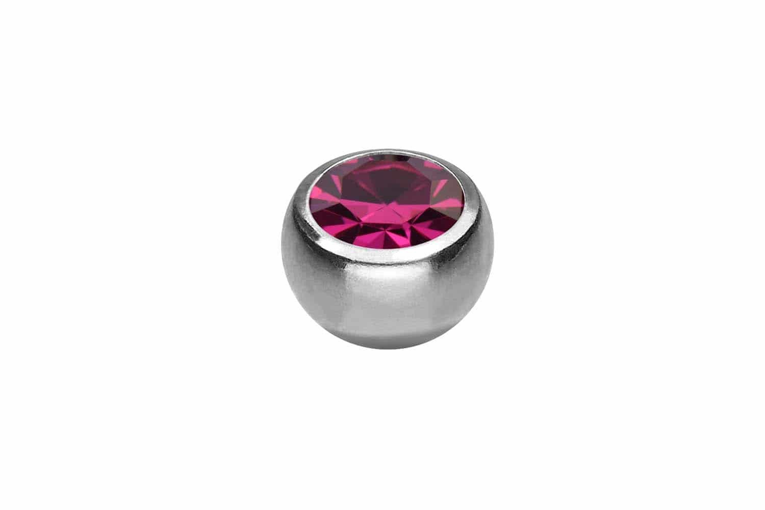 Farbe: Silberfarben + Kristall: Pink