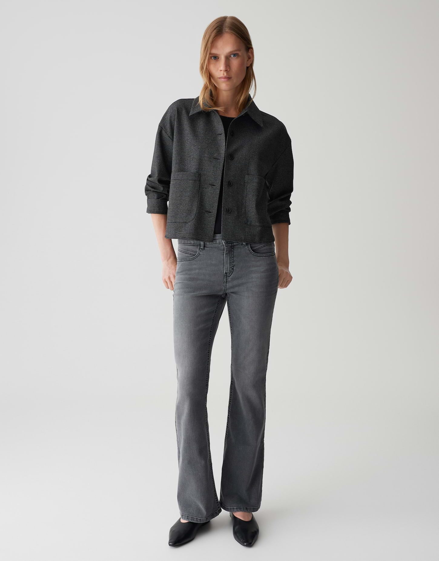 OPUS PANTS 5-Pocket-Jeans ENJA HOPE aus BCI Cotton Low Rise Long, BCI Cotton, leichte Used-Effekte