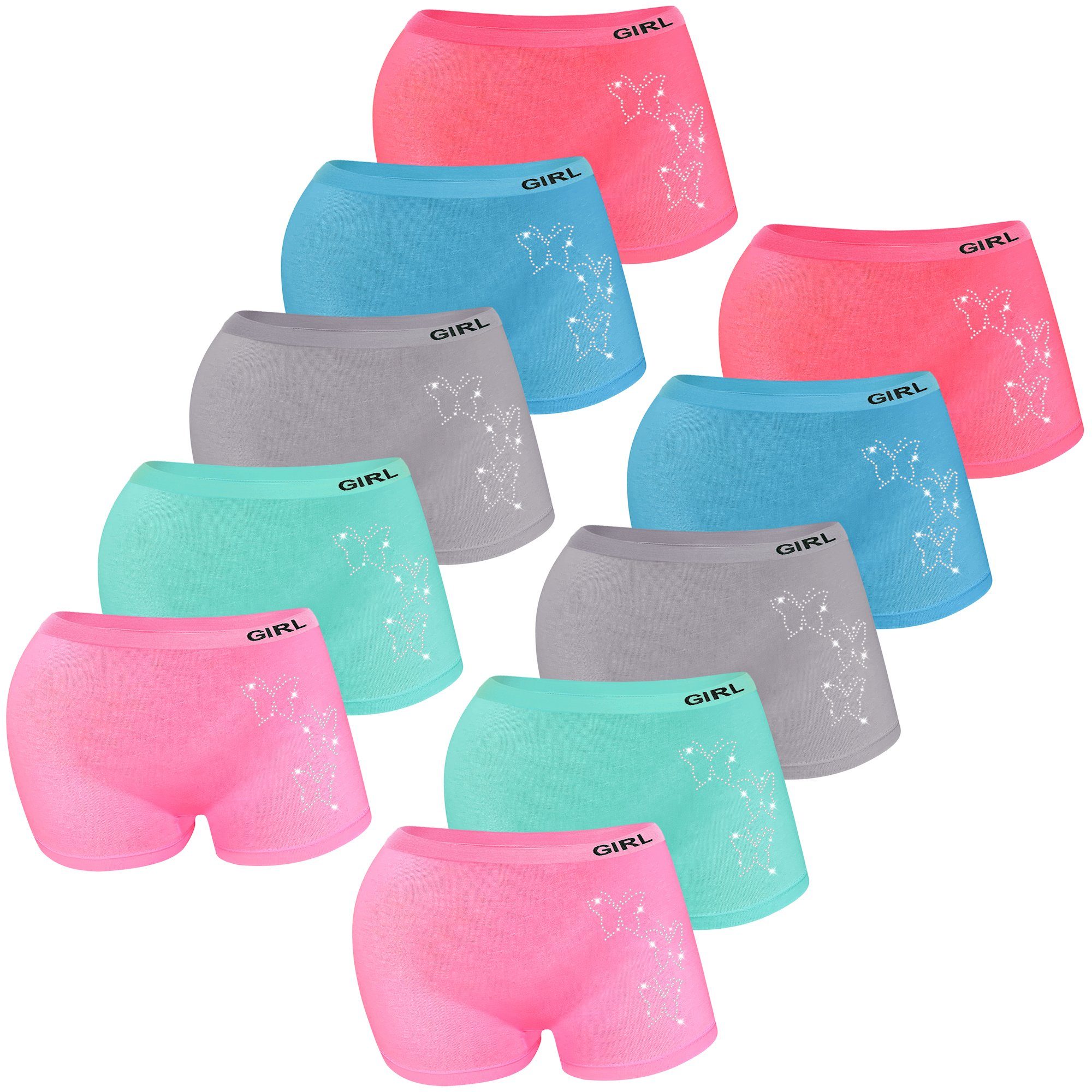 Panty 10er Set Pantys Boxershorts - Strass