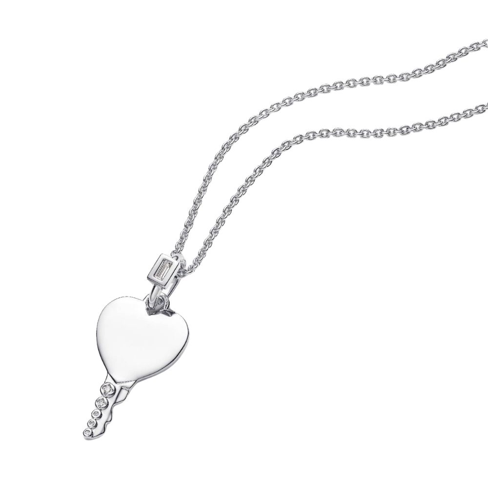 Pandora Kettenanhänger 394353C01, Herz, Schlüssel, Liebe, Zirkonia