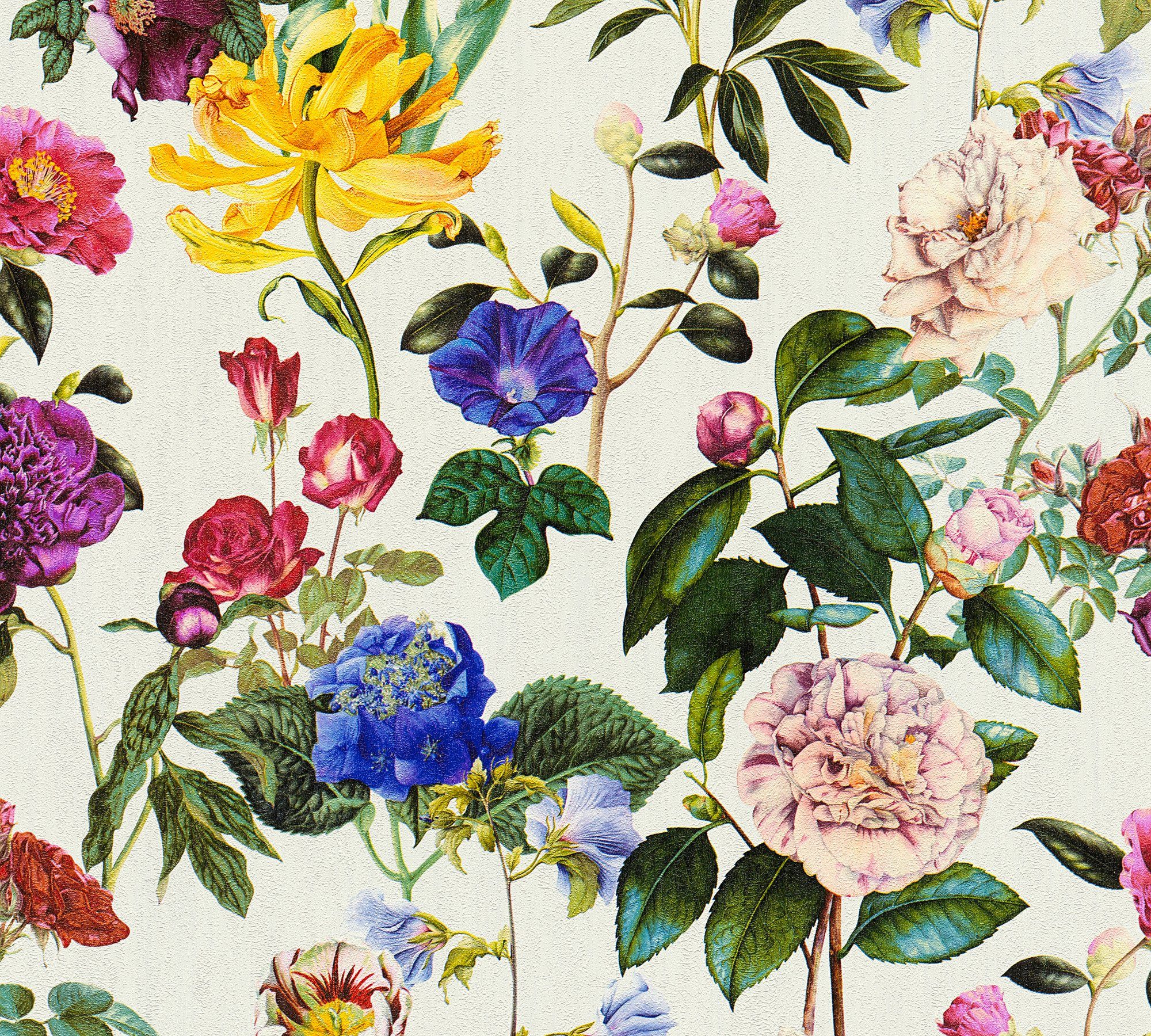 A.S. Création Vliestapete Jette Joop tropisch floral natürlich, leicht strukturiert, floral, Wald, botanisch, Blumentapete Tapete Streifen Tapeten Wohnzimmer Schlafzimmer Küche