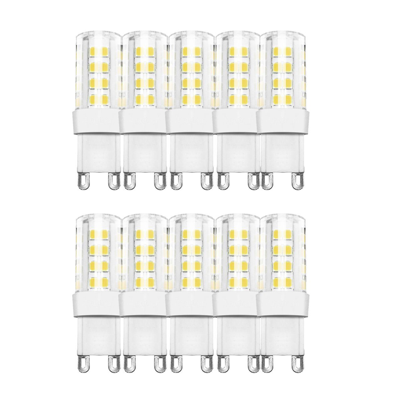 Braytron LED-Leuchtmittel 5 W G9 LED Leuchte Leuchtmittel Lampe 450 Lumen, Warmweiß 2700, 4,3 Watt, 450 Lumen, Warmweiß 2700K, G9, 10 Stück