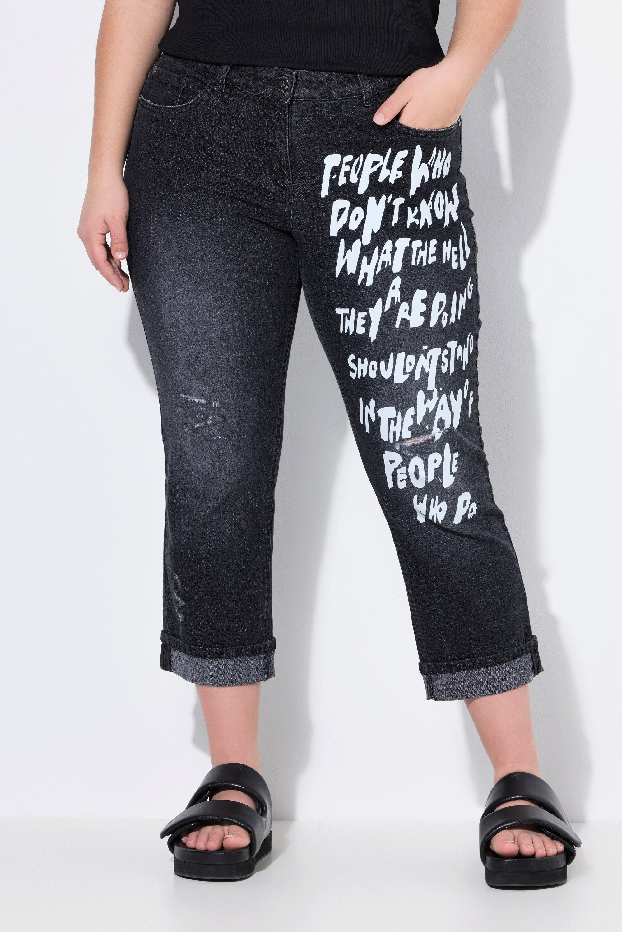Angel of Style Regular-fit-Jeans 7/8-Jeans Amy Straight Fit Wording 5-Pocke günstig online kaufen