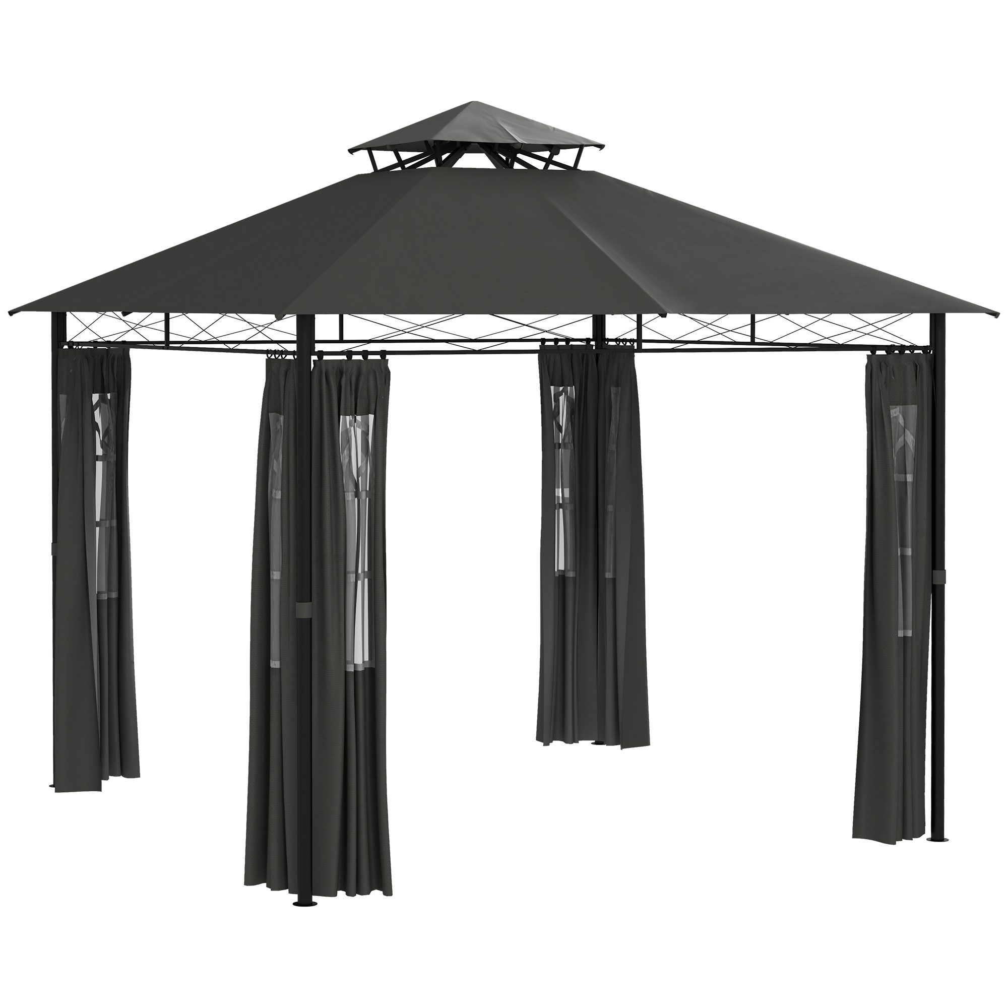 Outsunny Pavillon ca. 3 x 3 günstig online kaufen