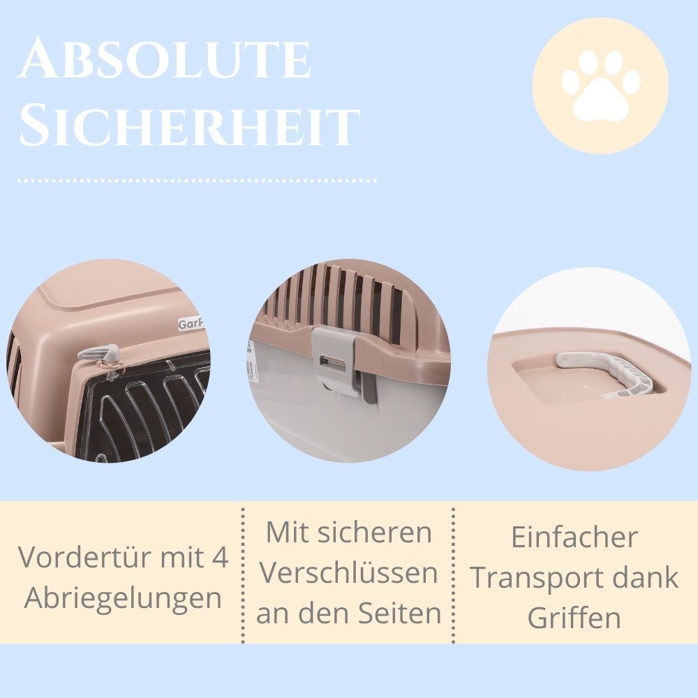 GarPet Tiertransportbox Transportbox Hunde Katzen Kaninchen Transport Auto Box Korb