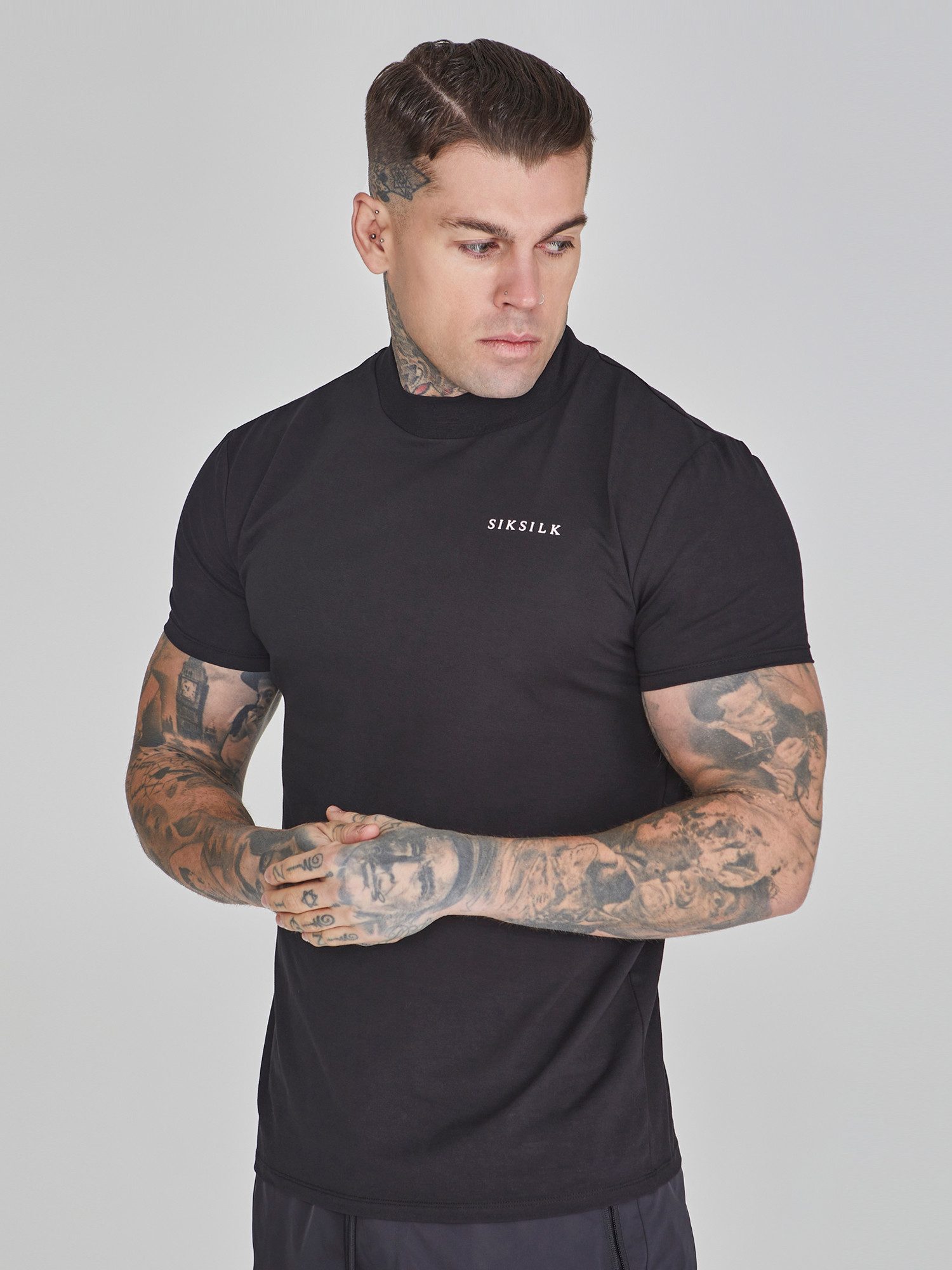 Siksilk T-Shirt SikSilk Herren Schwarzes Muscle günstig online kaufen