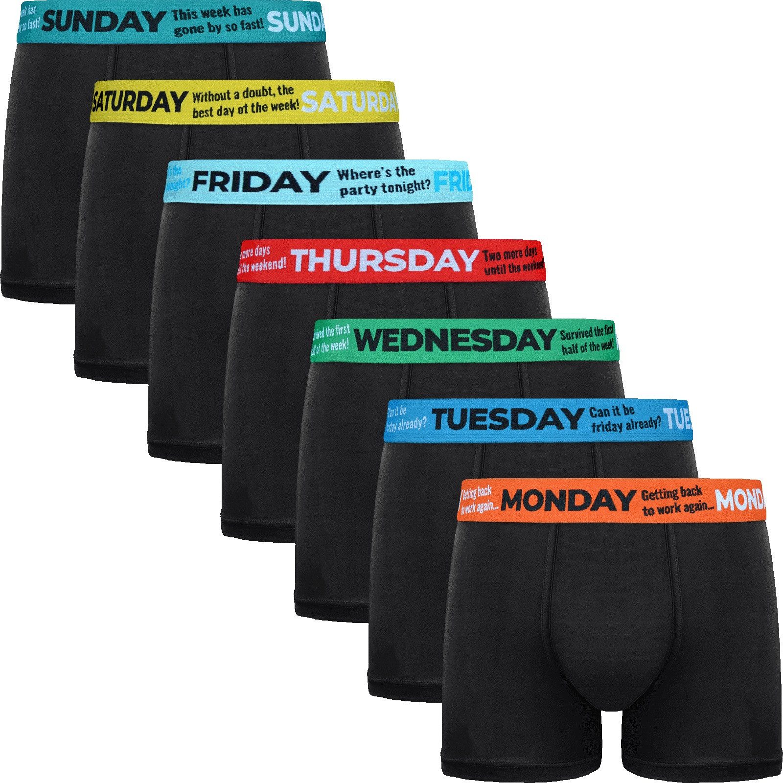 GIANVAGLIA Boxershorts Herren Boxershorts 7er Pack Wochentage Baumwolle (7e günstig online kaufen