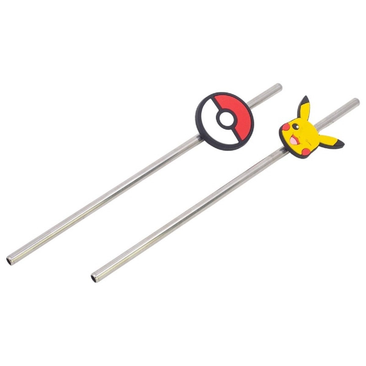 POKEMON JUEGO DE CARTAS Trinkhalme Strohhalm Trinkhalm aus Edelstahl 2er Set für Kinder und Erwachsene, (2-tlg)