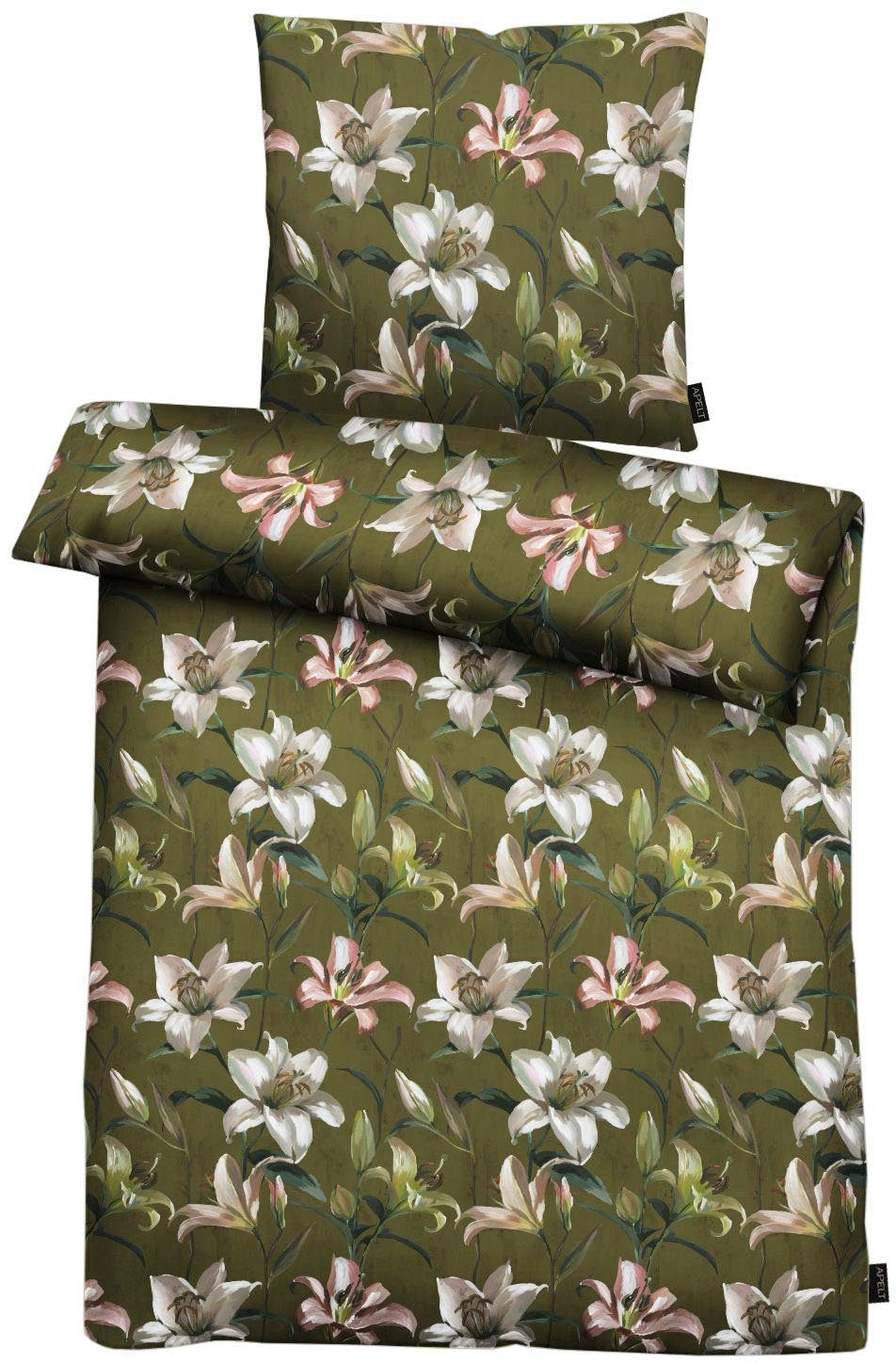 APELT Bettwäsche Lilia, Satin (Bio-Baumwolle), 2 teilig, GOTS zertifiziert - aus Bio-Baumwolle