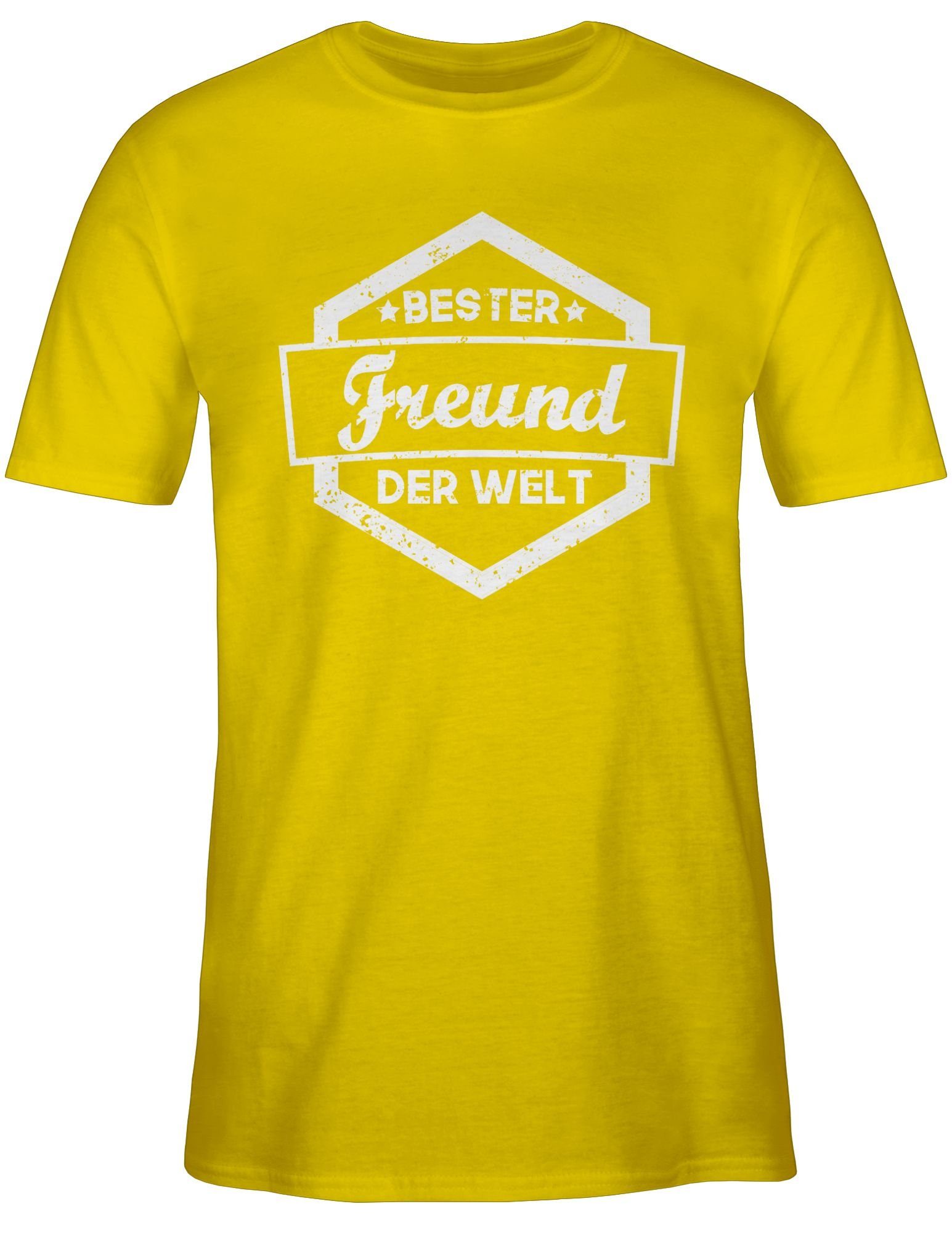 Welt Sterne Gelb 3 T-Shirt Partner-Look Bester Pärchen der Shirtracer Herren Freund