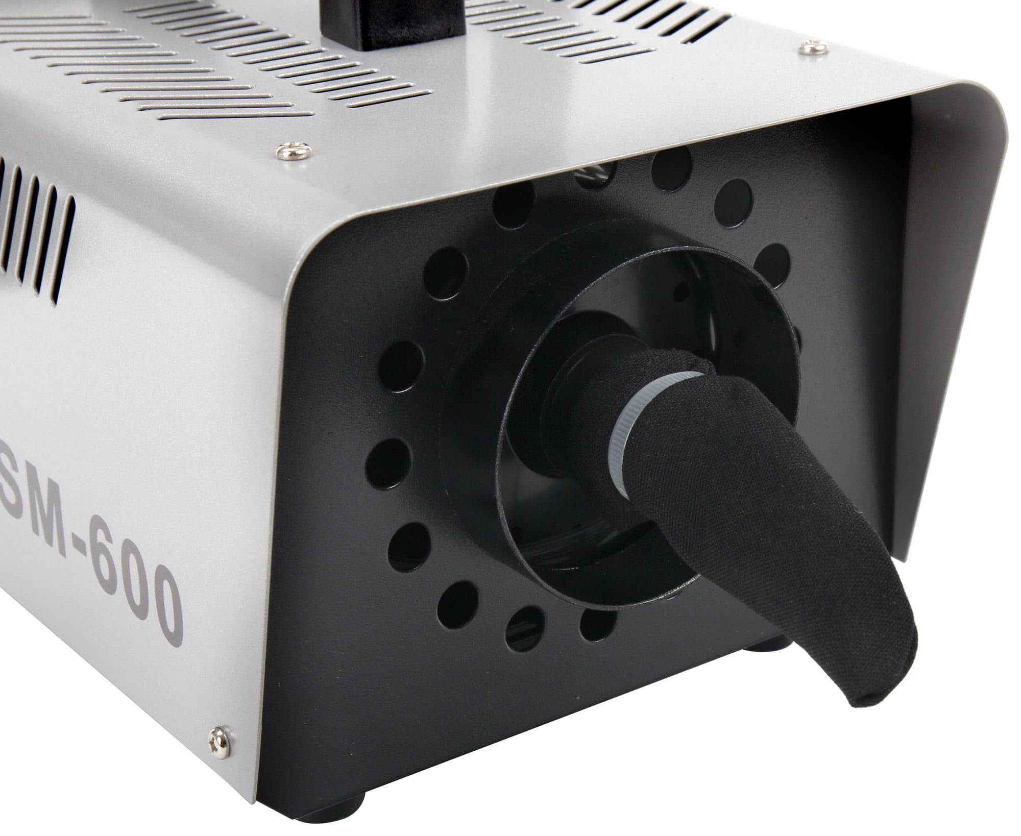 Showlite Discolicht SM-600 Schneemaschine 600W inkl. 1 l Schneefluid, Ideal zur Festinstallation für Bühnen, Discos oder Bars