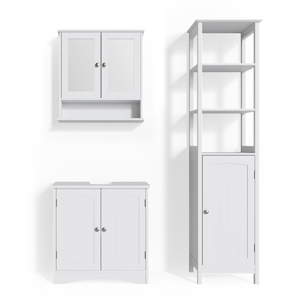 Vicco Badmöbel-Set Bianco, Weiß, 3 Teile, günstig online kaufen